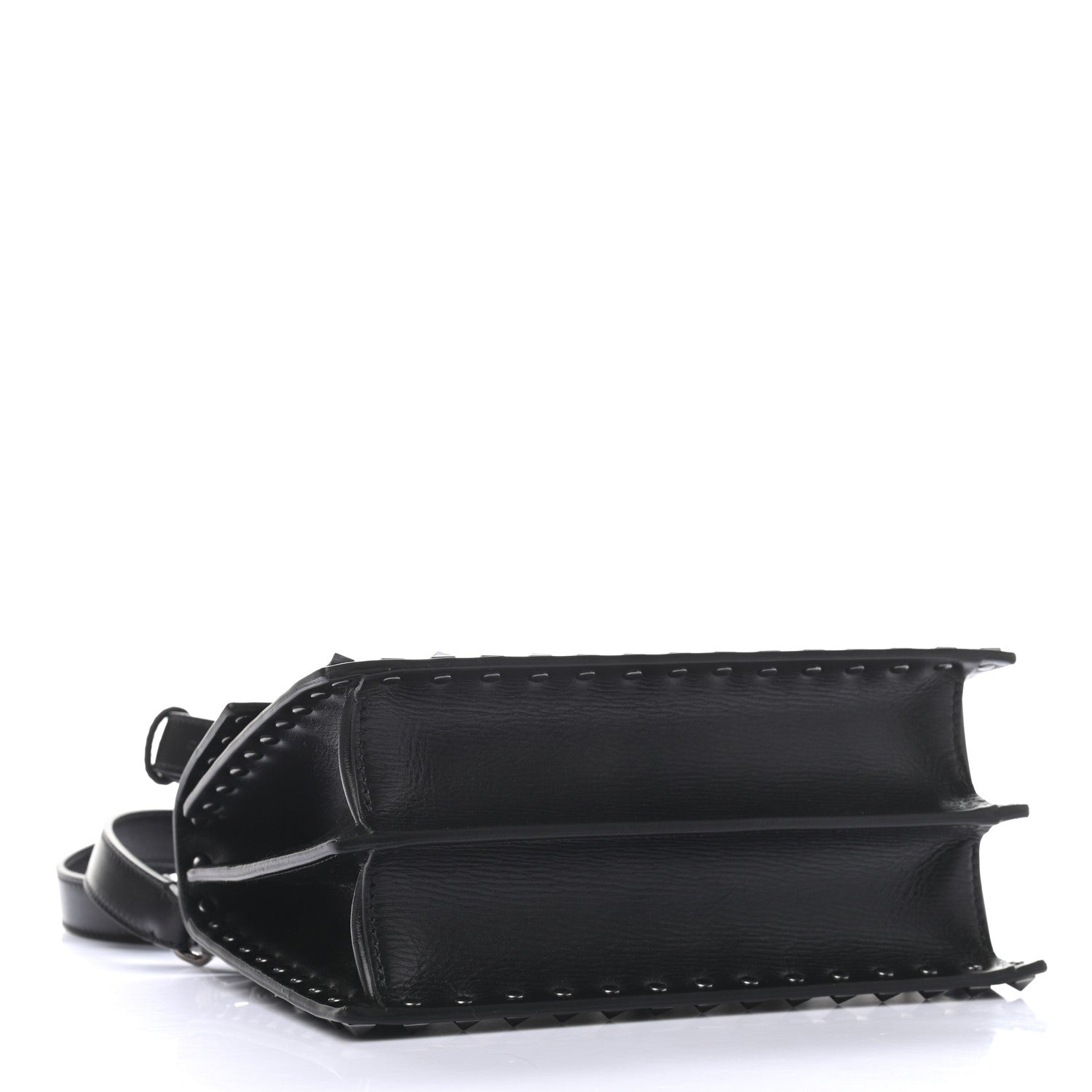 Valentino Garavani Calfskin Rockstud Flap Top Handle Crossbody Bag Black 4 of 8