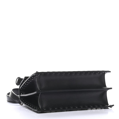 Valentino Garavani Calfskin Rockstud Flap Top Handle Crossbody Bag Black 4 of 8