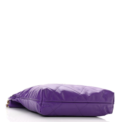 Chanel Shiny Calfskin Quilted Small Chanel 22 Purple 5 of 11