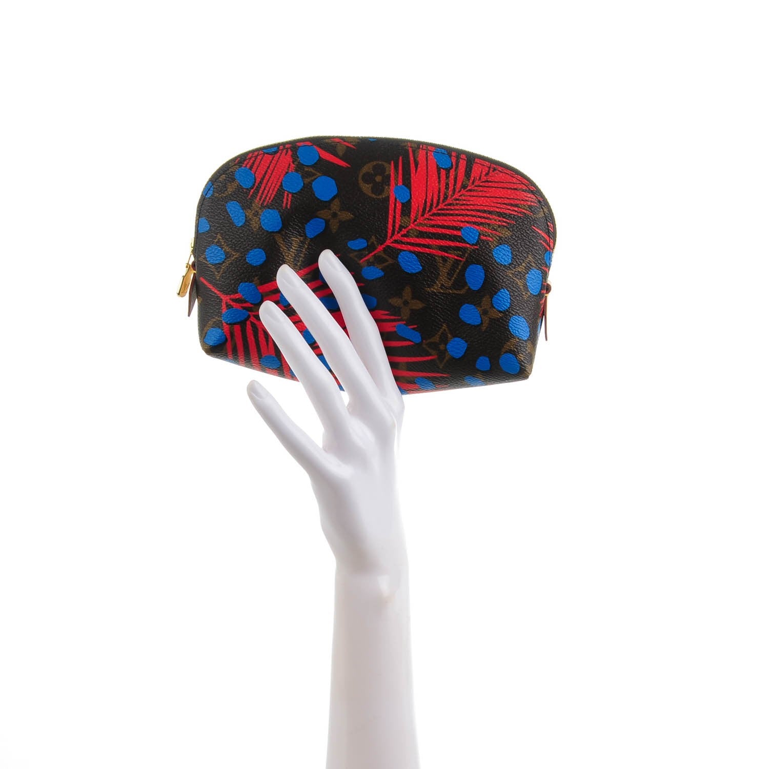 Louis Vuitton Monogram Jungle Dots Cosmetic Pouch Coquelicot Denim 2 of 7