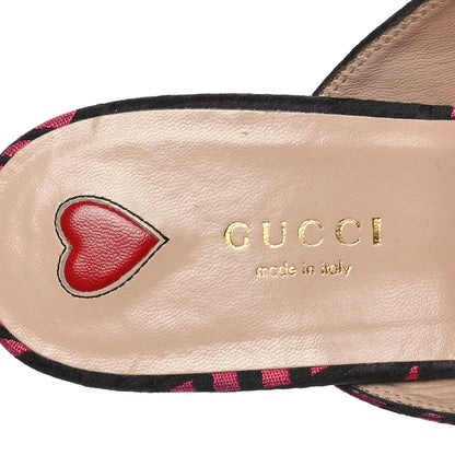 Gucci Jacquard Floral Womens Princetown Slippers 39 Pink 7 of 8