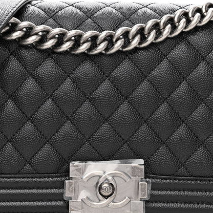 Chanel Caviar Quilted Medium Boy Flap Black 8 of 10