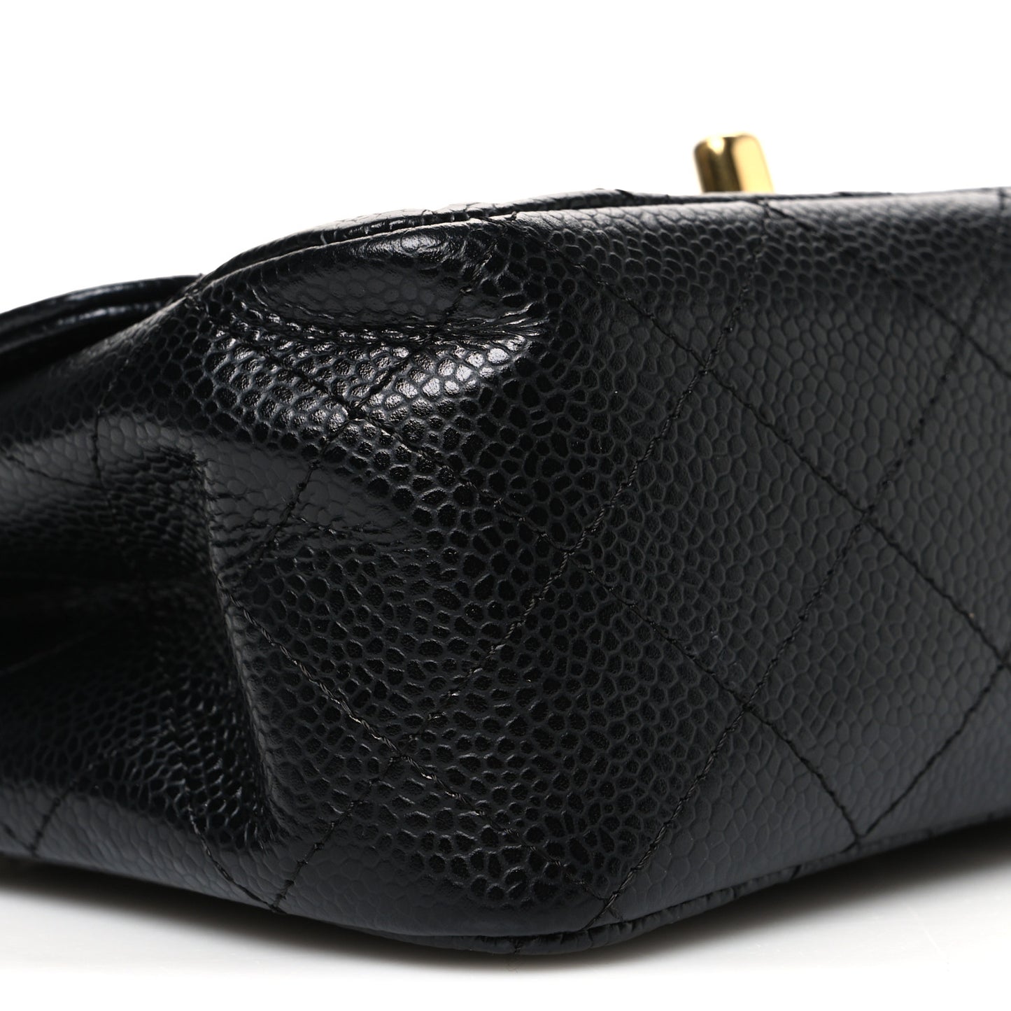 Caviar Quilted Mini Square Flap Black