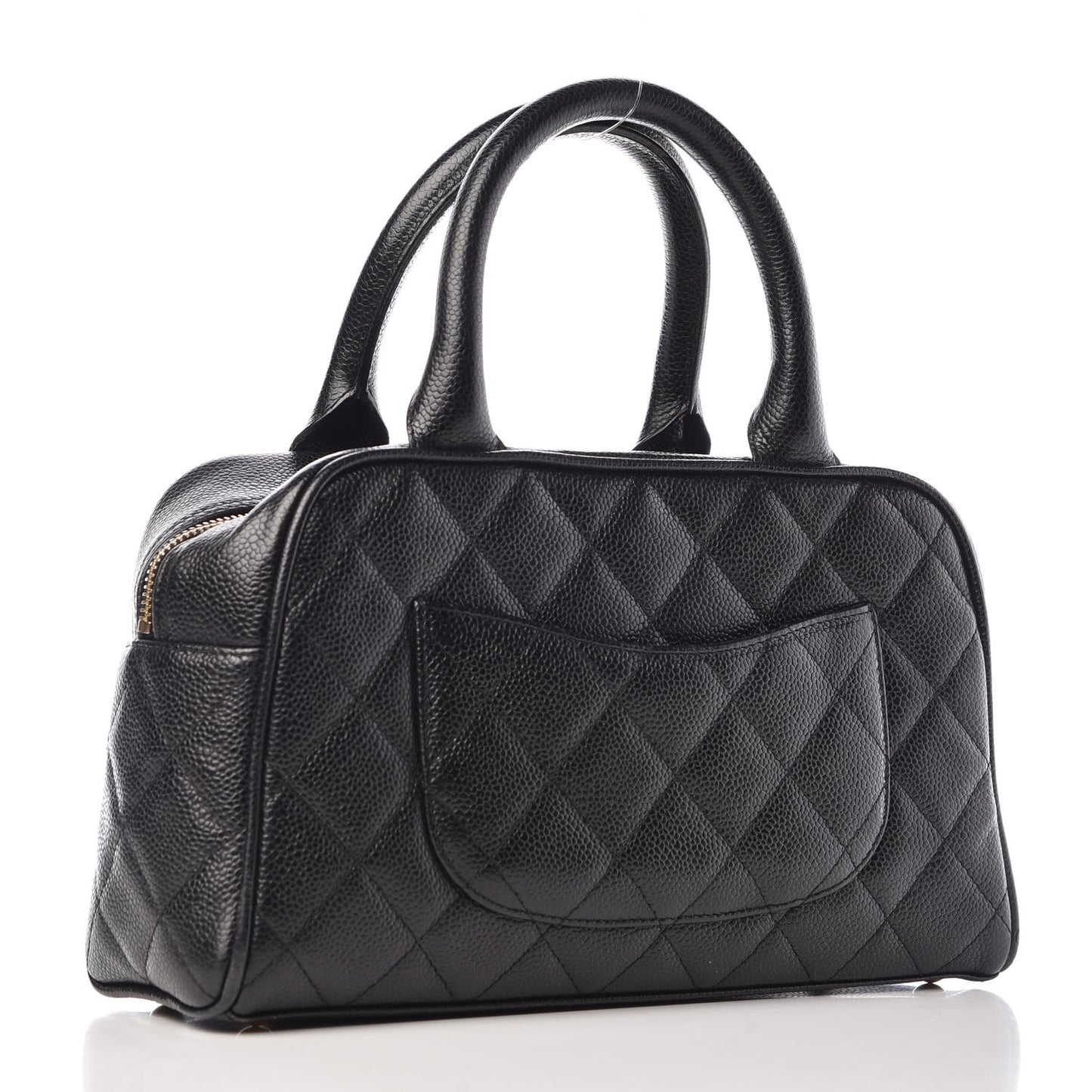 Caviar Quilted Small Bowler Black
