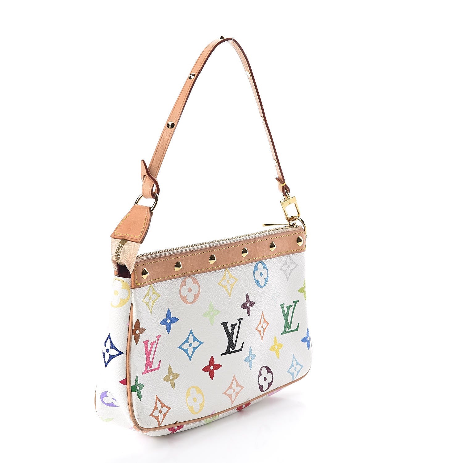 Louis Vuitton Monogram Multicolor Pochette Accessories White 3 of 10