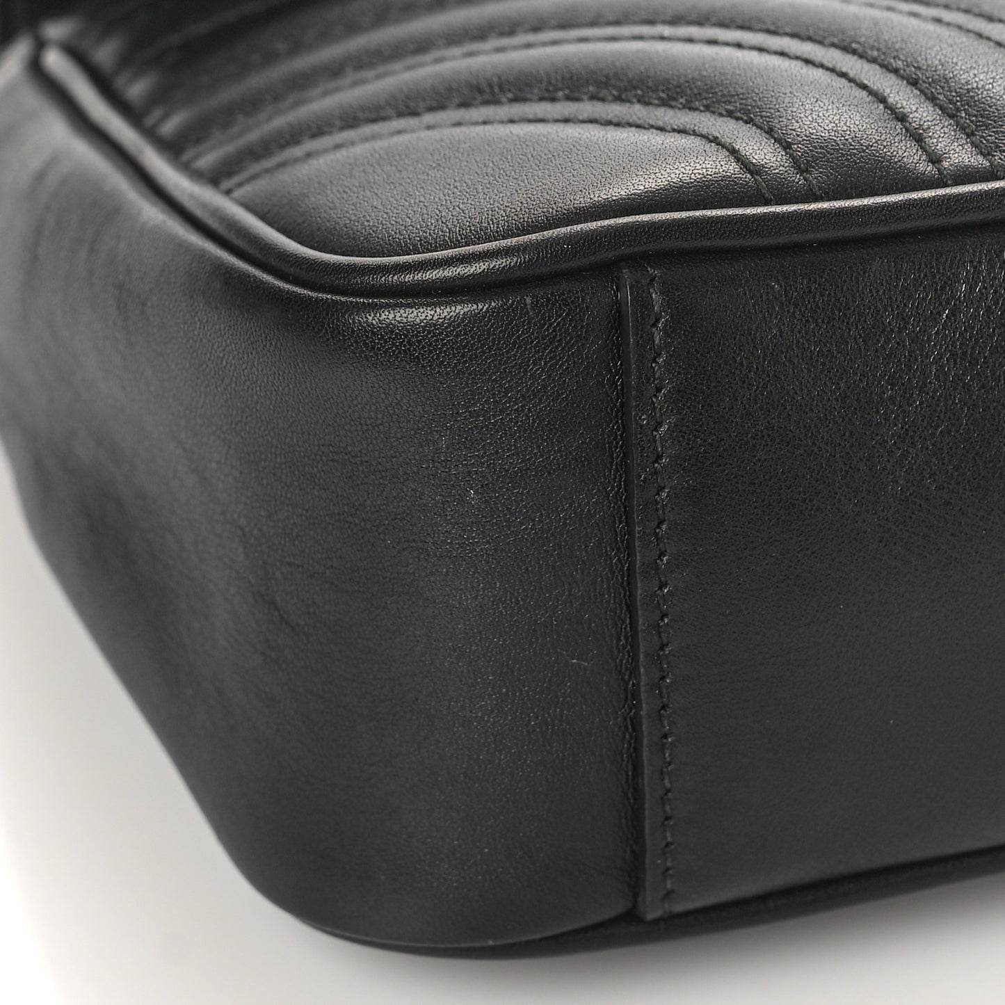 Calfskin Matelasse Small GG Marmont Shoulder Bag Black