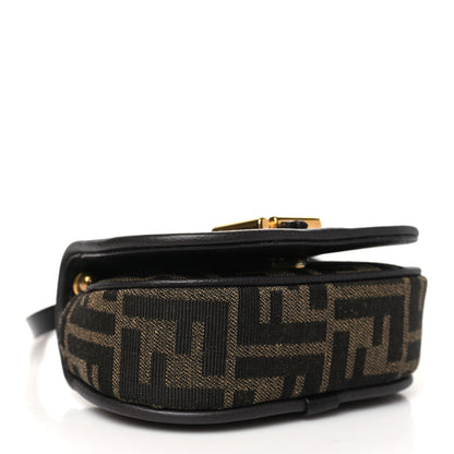 Fendi Fabric Jacquard Vitello Cher Cuoio FF 1974 Nano Fendi C'mon Tobacco Moro Ebano 4 of 10