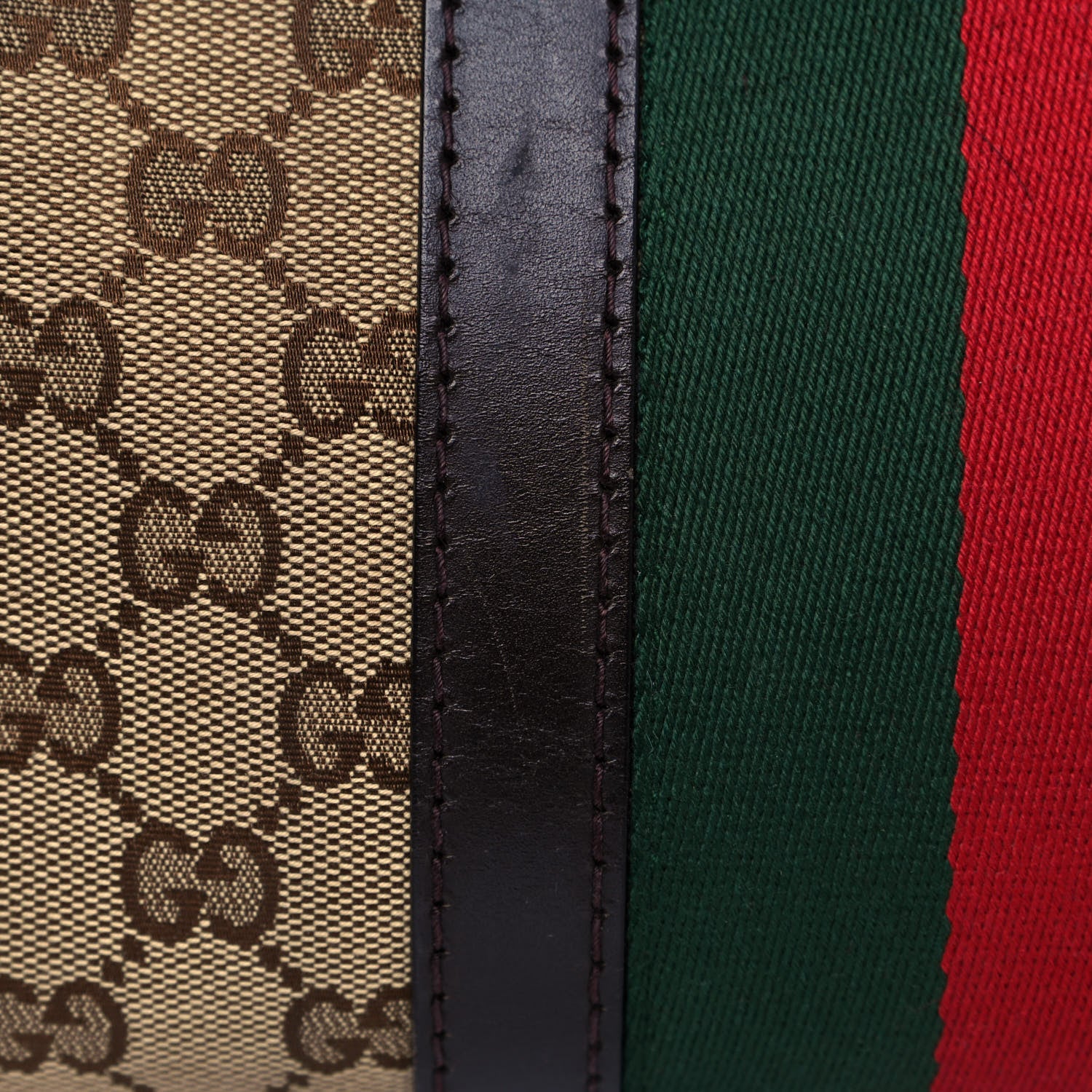 Gucci Monogram Vintage Web Medium Boston Dark Brown 20 of 21