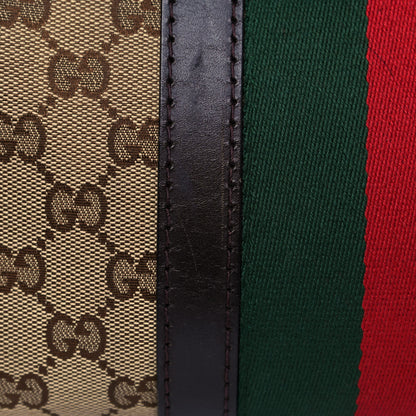 Gucci Monogram Vintage Web Medium Boston Dark Brown 20 of 21
