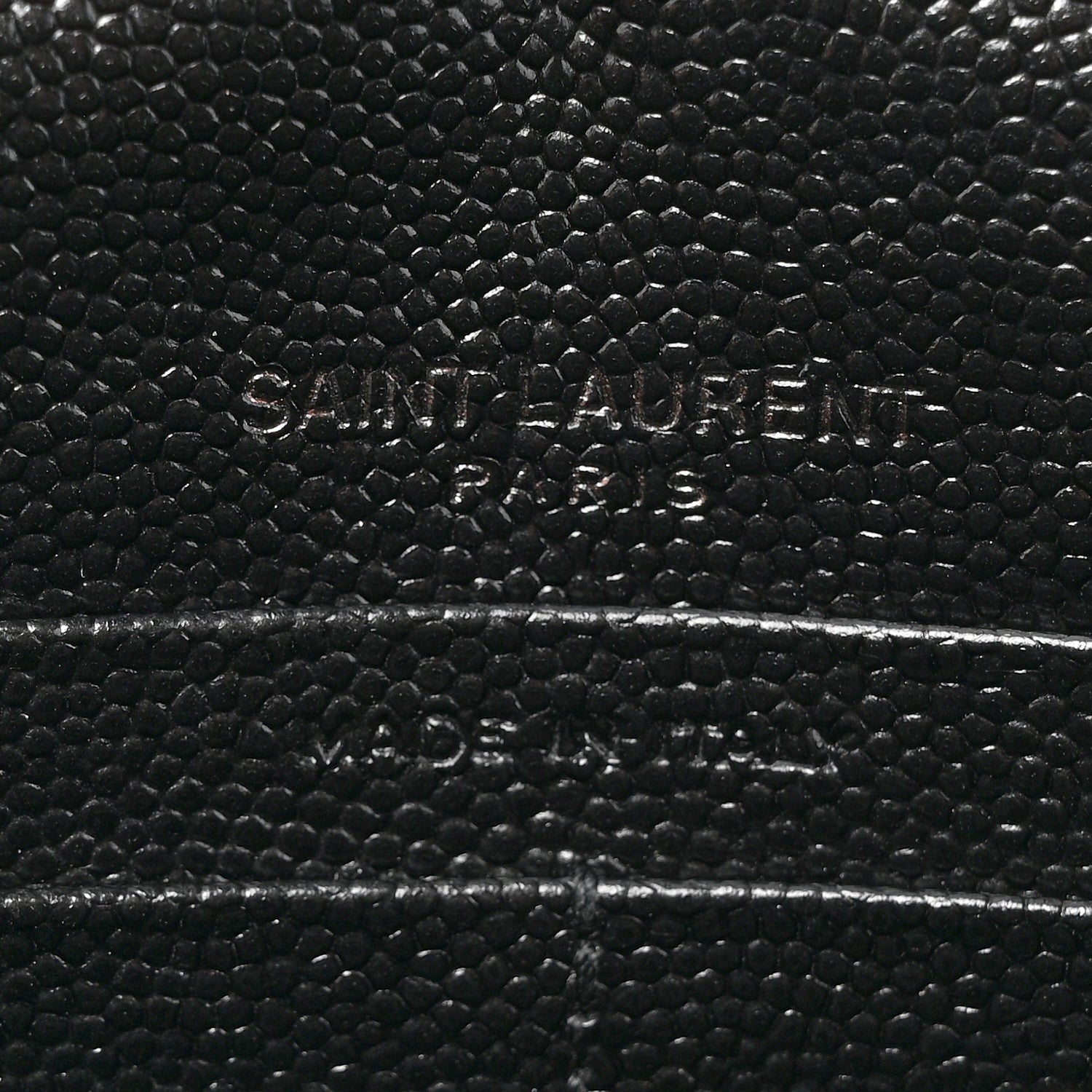 Saint Laurent Grain De Poudre Matelasse Chevron Monogram Monochrome Envelope Chain Wallet Black 6 of 20