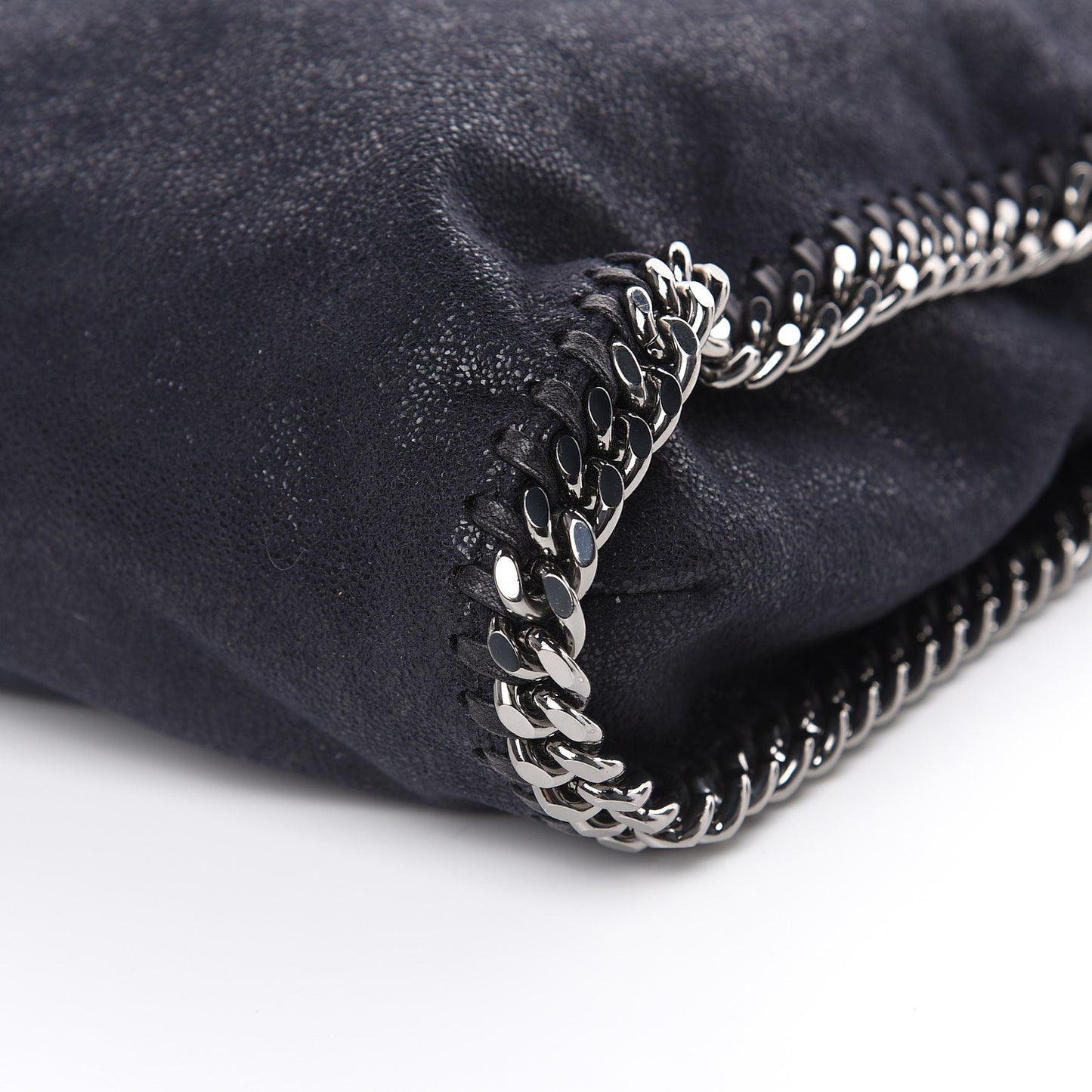 Shaggy Deer Falabella Fold Over Tote Navy