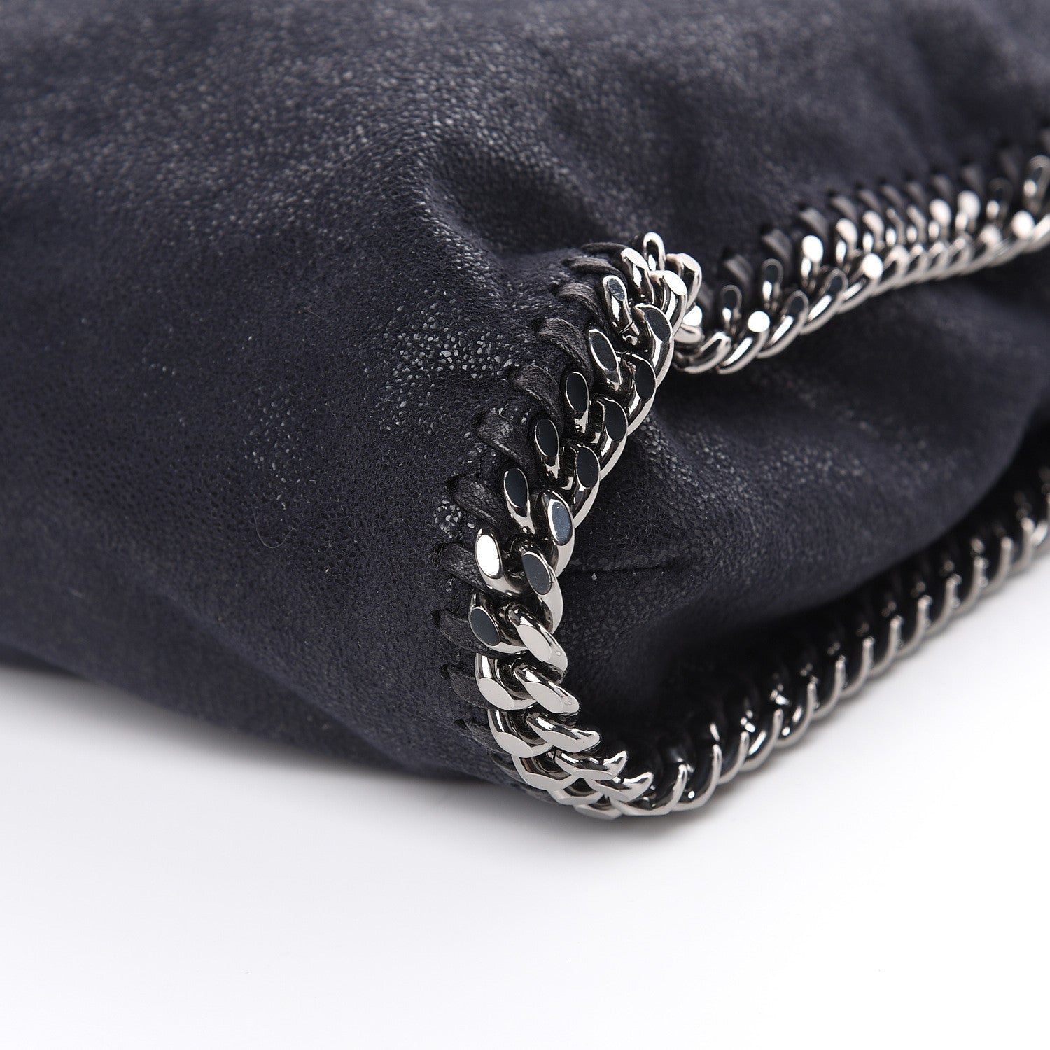 Stella McCartney Shaggy Deer Falabella Fold Over Tote Navy 9 of 9