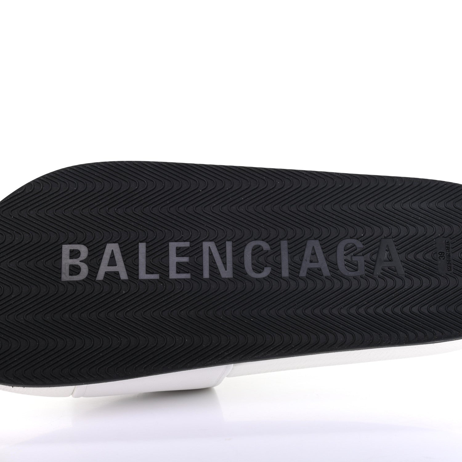 Balenciaga Nappa Political Campaign Logo Womens Pool Slide Sandals 39 White 7 of 8