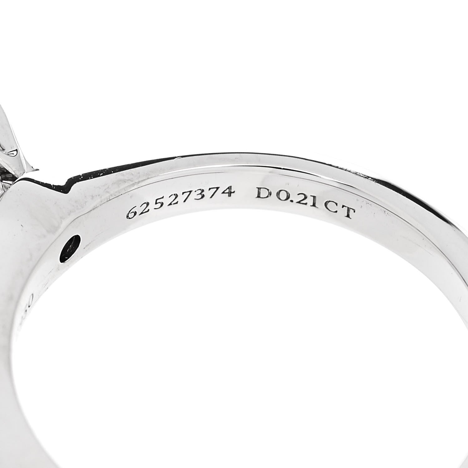 Tiffany Platinum Diamond .21ct Solitaire Engagement Ring 45 3.5 6 of 6