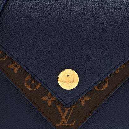 Louis Vuitton Grained Calfskin Monogram Double V Blue Marine 8 of 9