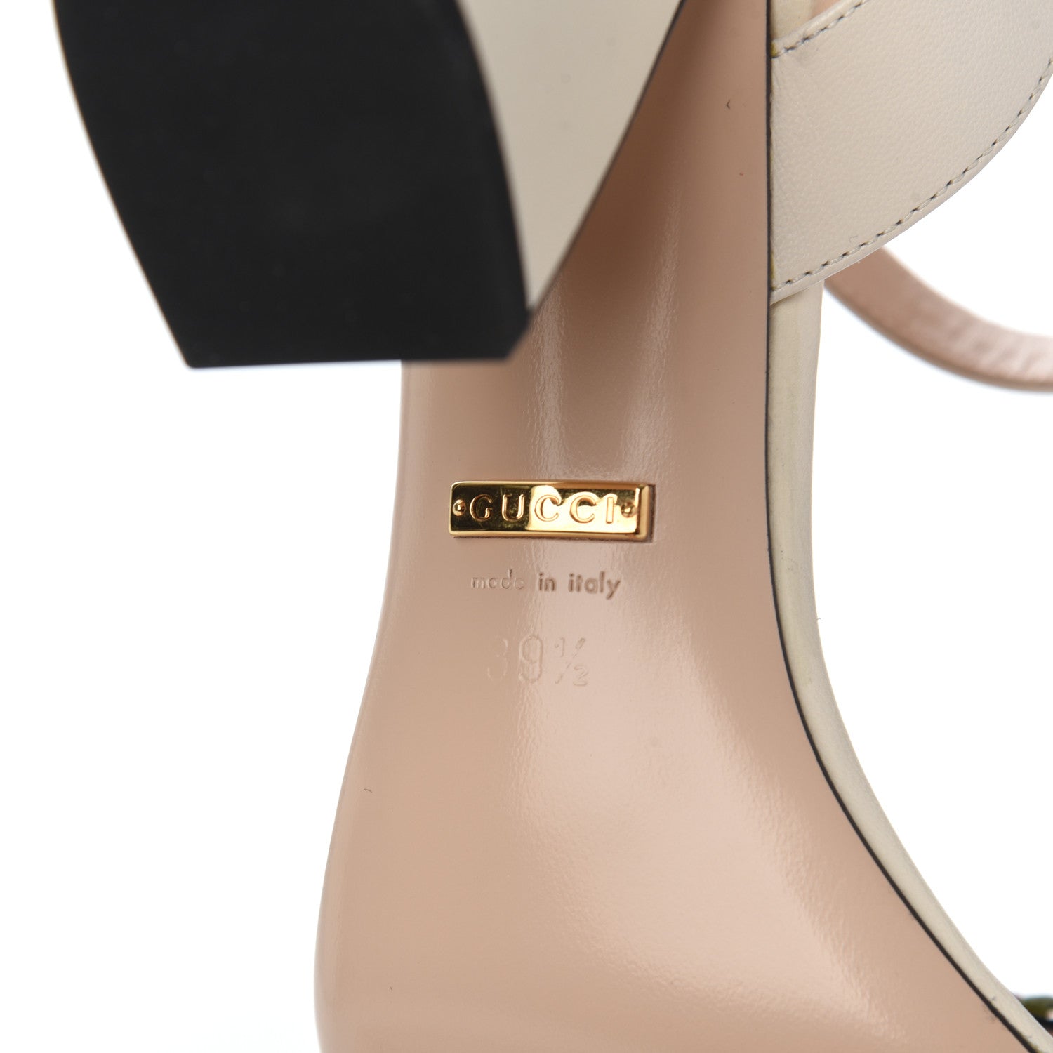 Gucci Malaga Kid Web Rose Ankle Strap Sandals 39.5 Mystic White 7 of 13