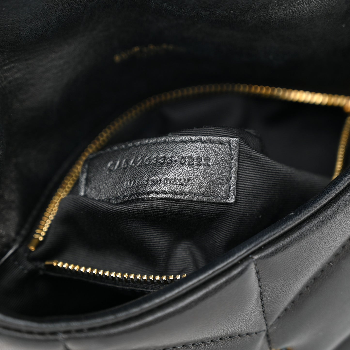 Lambskin Quilted Toy Loulou Puffer Monogram Chain Satchel Black