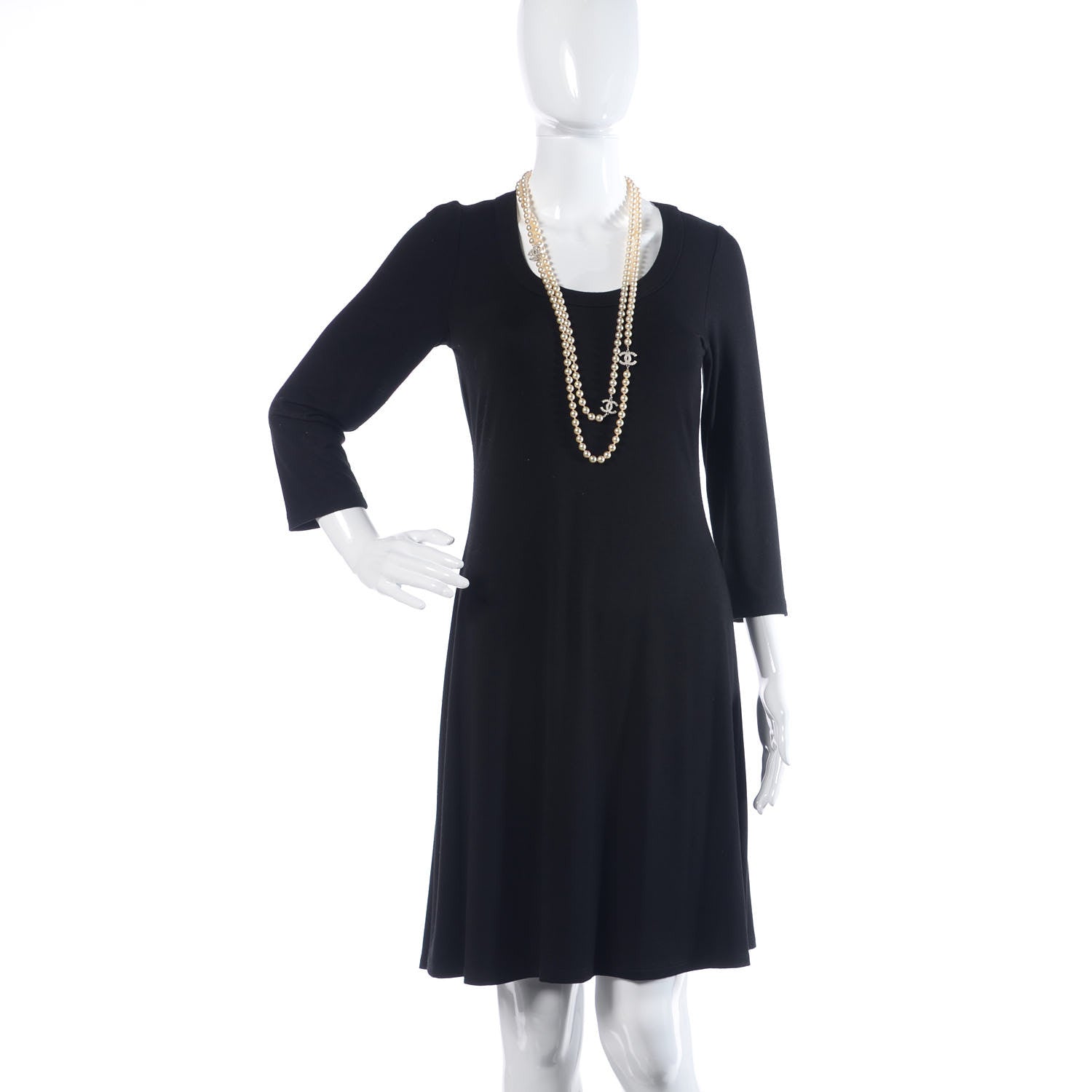 Chanel Pearl CC Long Necklace Light Gold 3 of 7