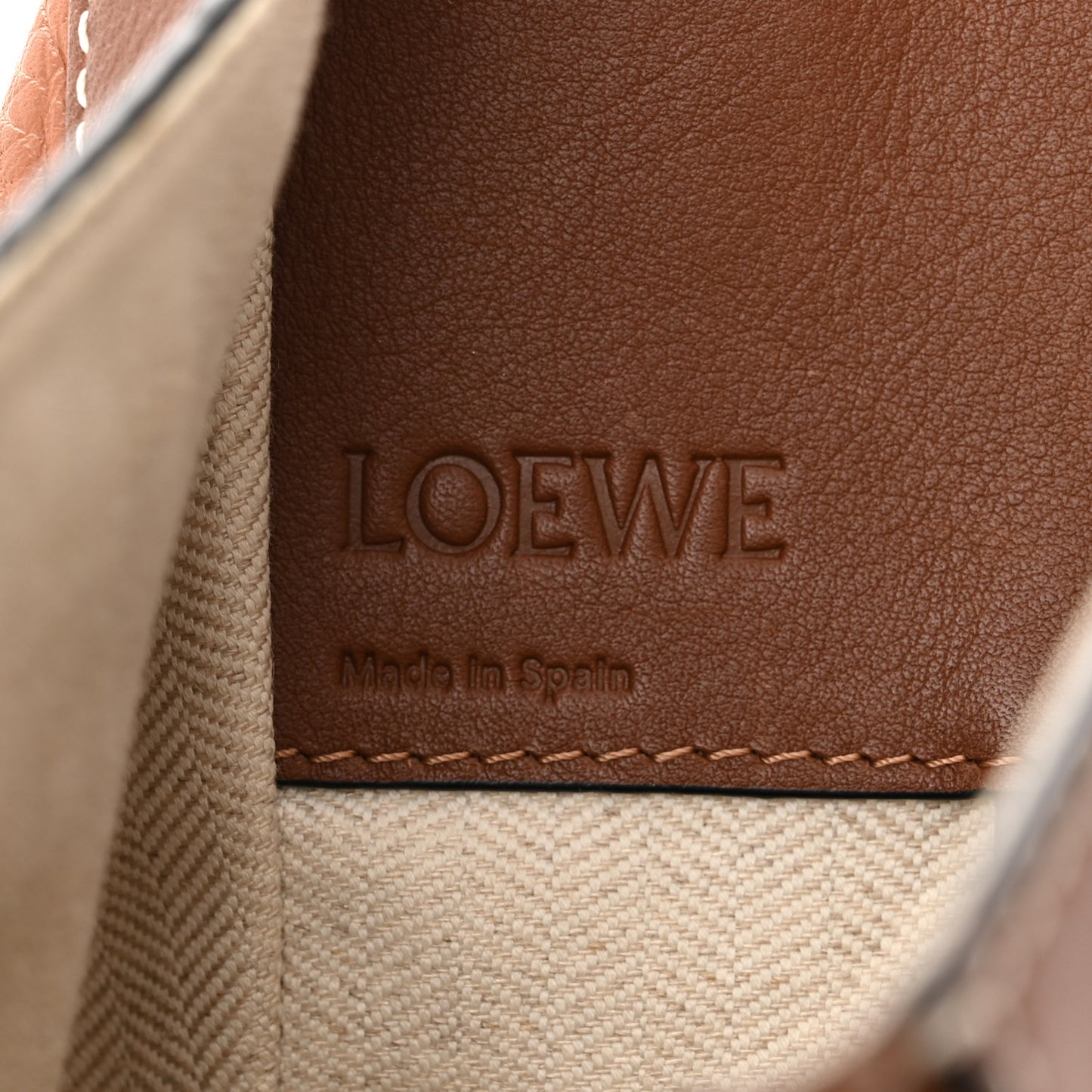 Grained Calfskin Small Hammock Shoulder Bag Tan