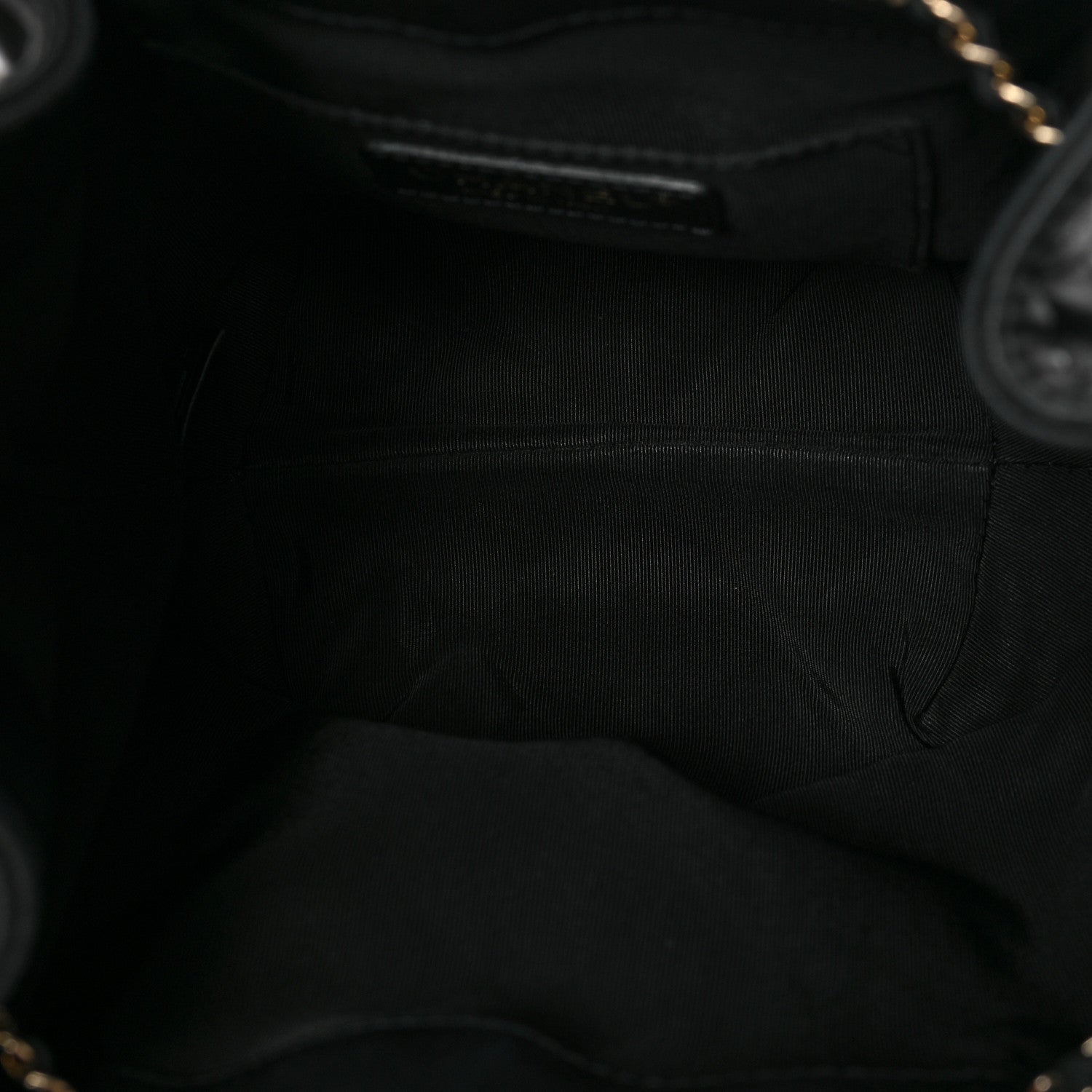 Chanel Lambskin Quilted CC Dweller Drawstring Bucket Bag Black 5 of 8