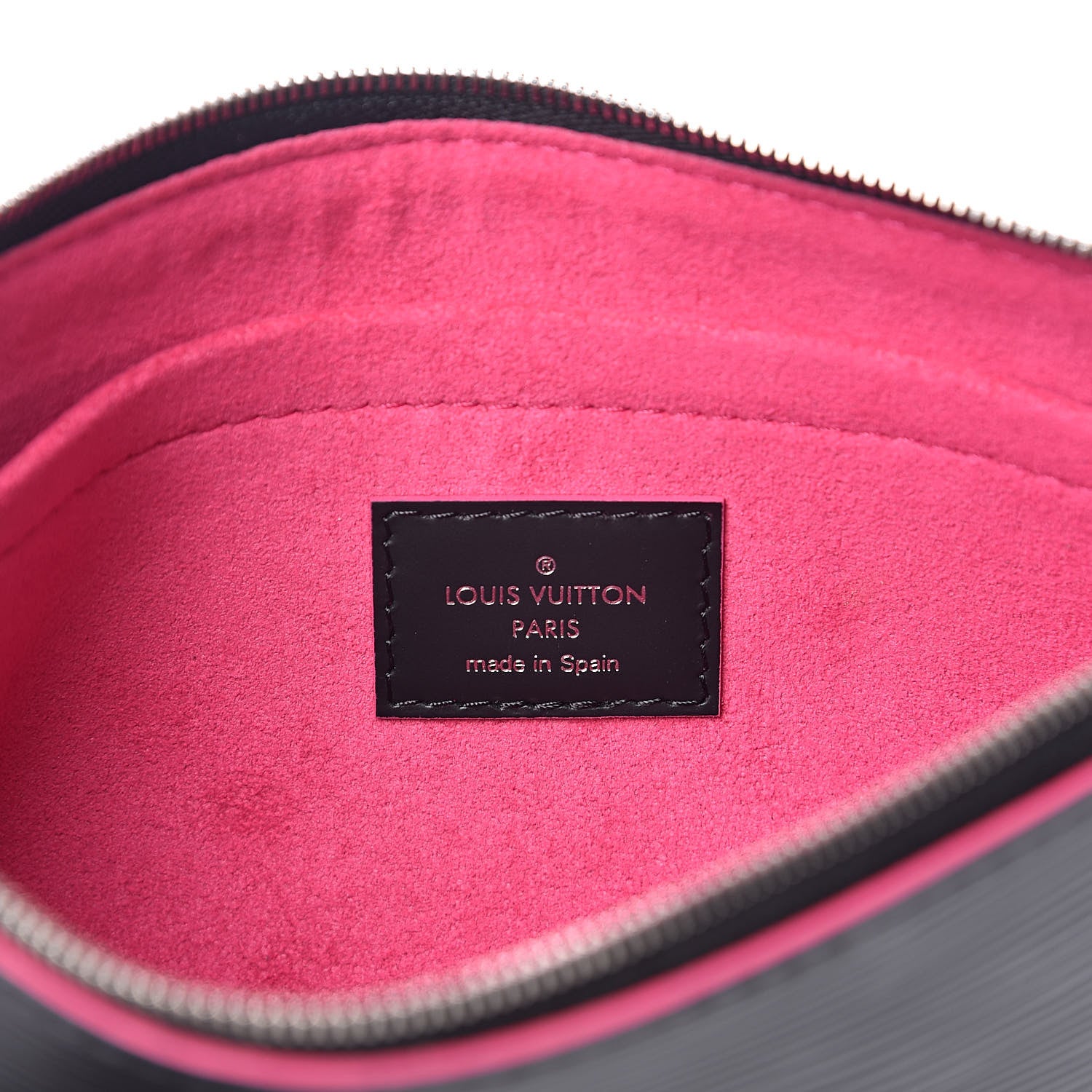 Louis Vuitton Epi Neverfull Pochette MM GM Black Hot Pink 6 of 10