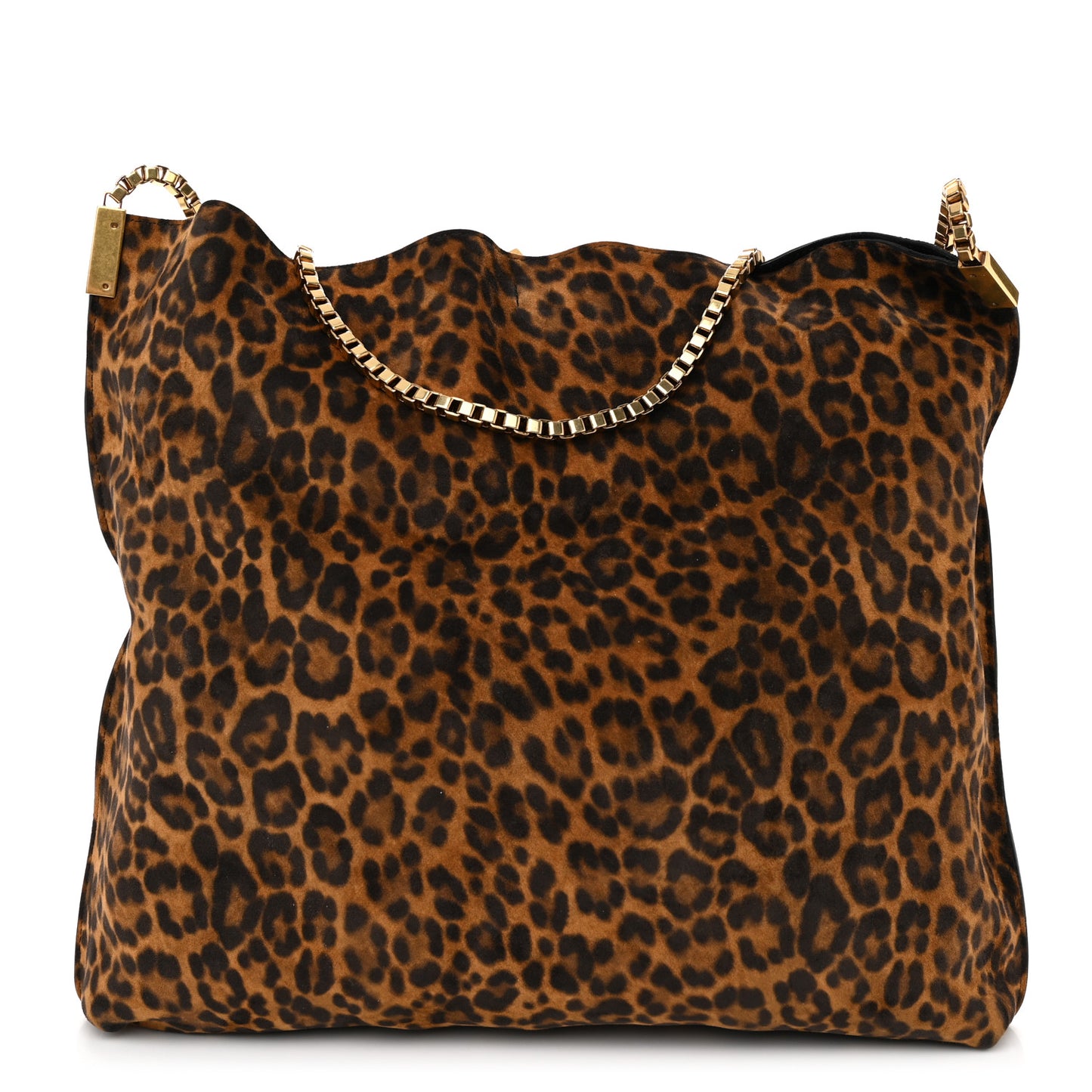 Suede Leopard Print Medium Suzanne Hobo Manto Naturale