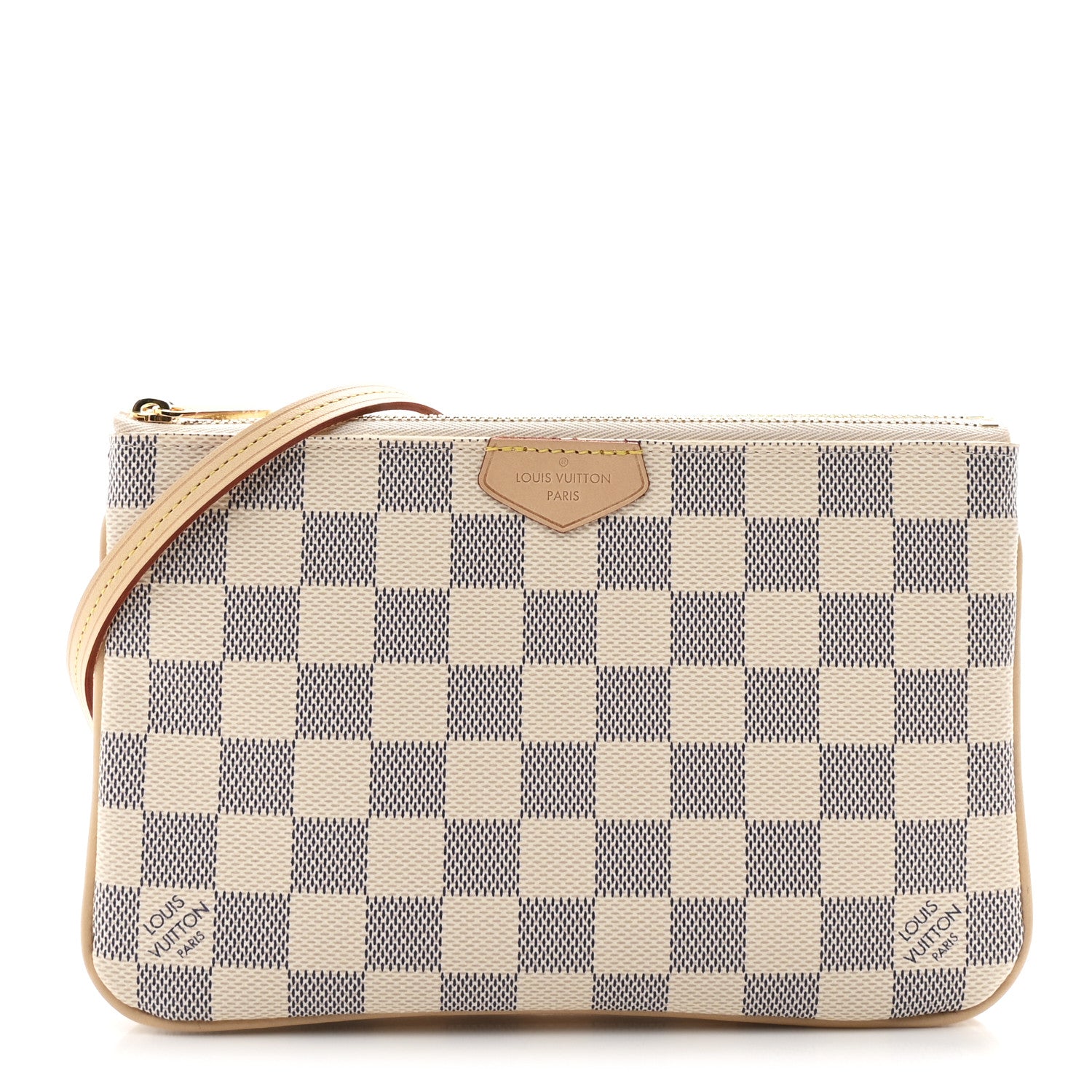 Louis Vuitton Damier Azur Double Zip Pochette 1 of 10