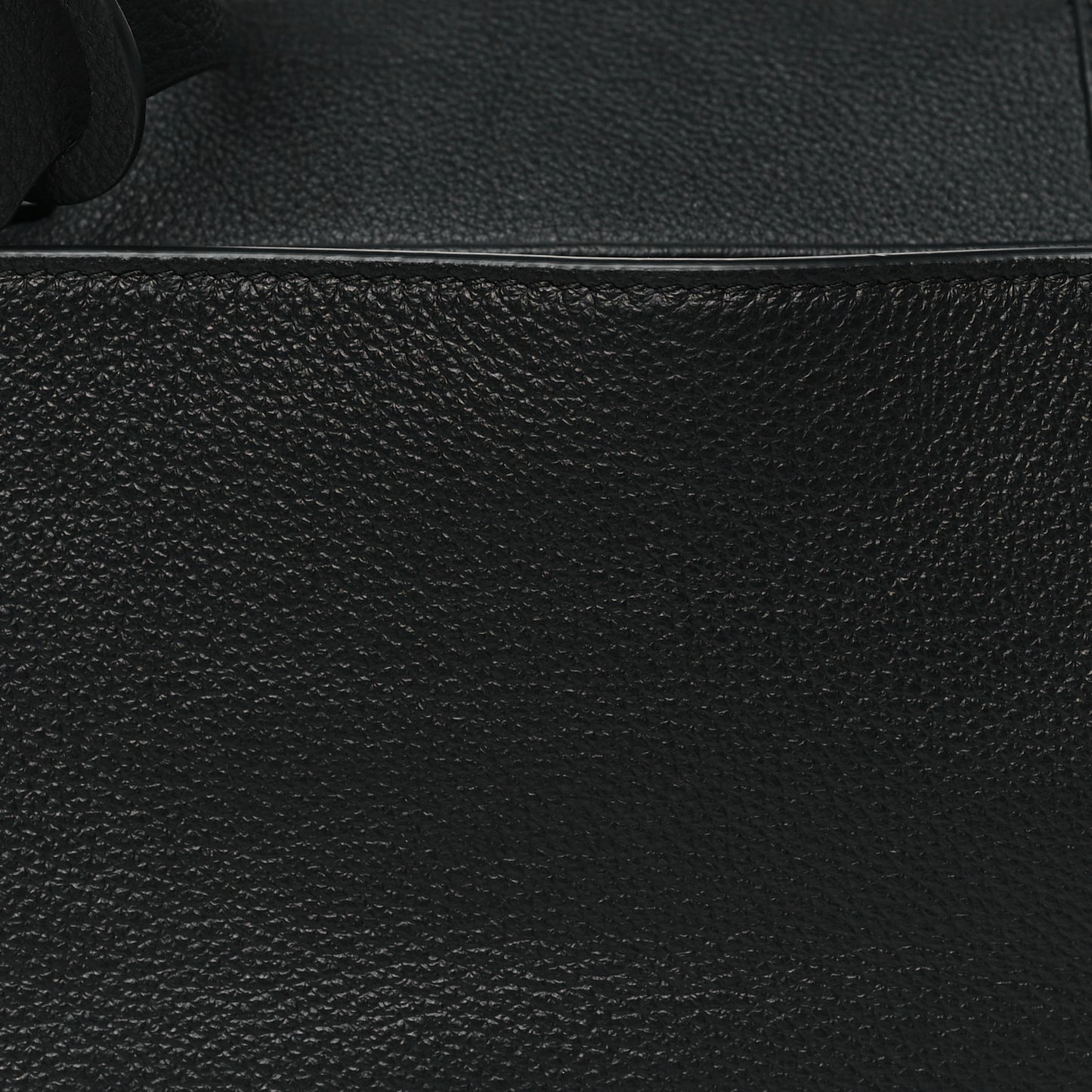 Grained Calfskin Small Carrie Bowling Bag Black