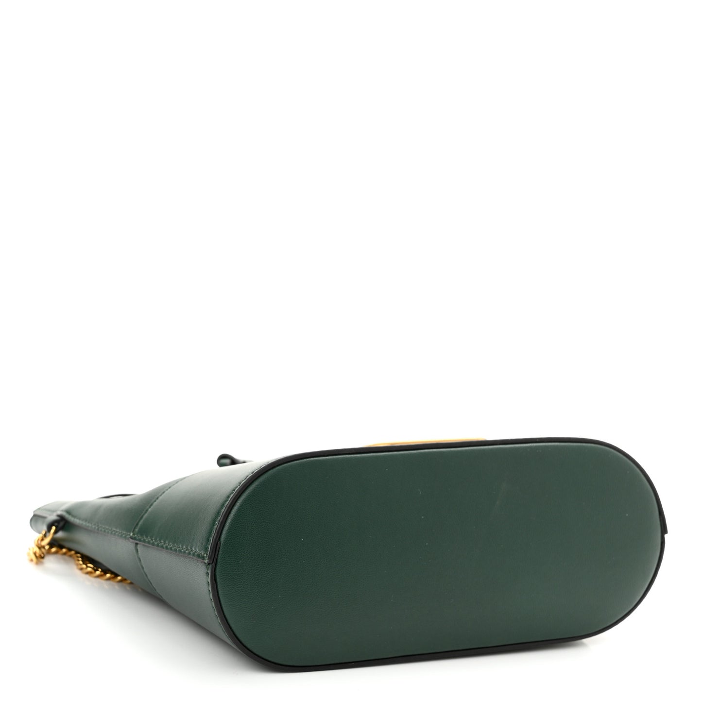 Nappa Mini VLogo Signature Chain Bucket Bag English Green