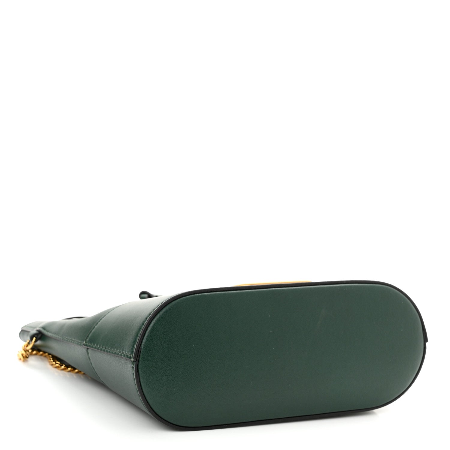 Valentino Garavani Nappa Mini VLogo Signature Chain Bucket Bag English Green 4 of 9
