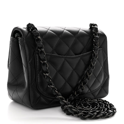 Chanel Lambskin Quilted Mini Square Flap So Black 3 of 10