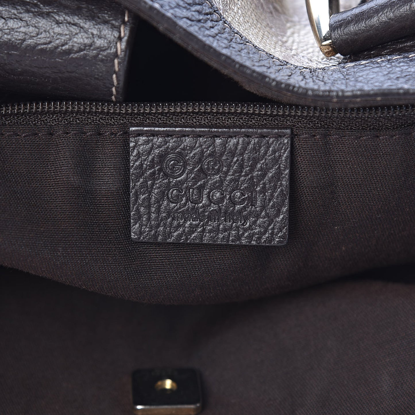 Crystal Monogram Medium Abbey Convertible Tote Dark Brown