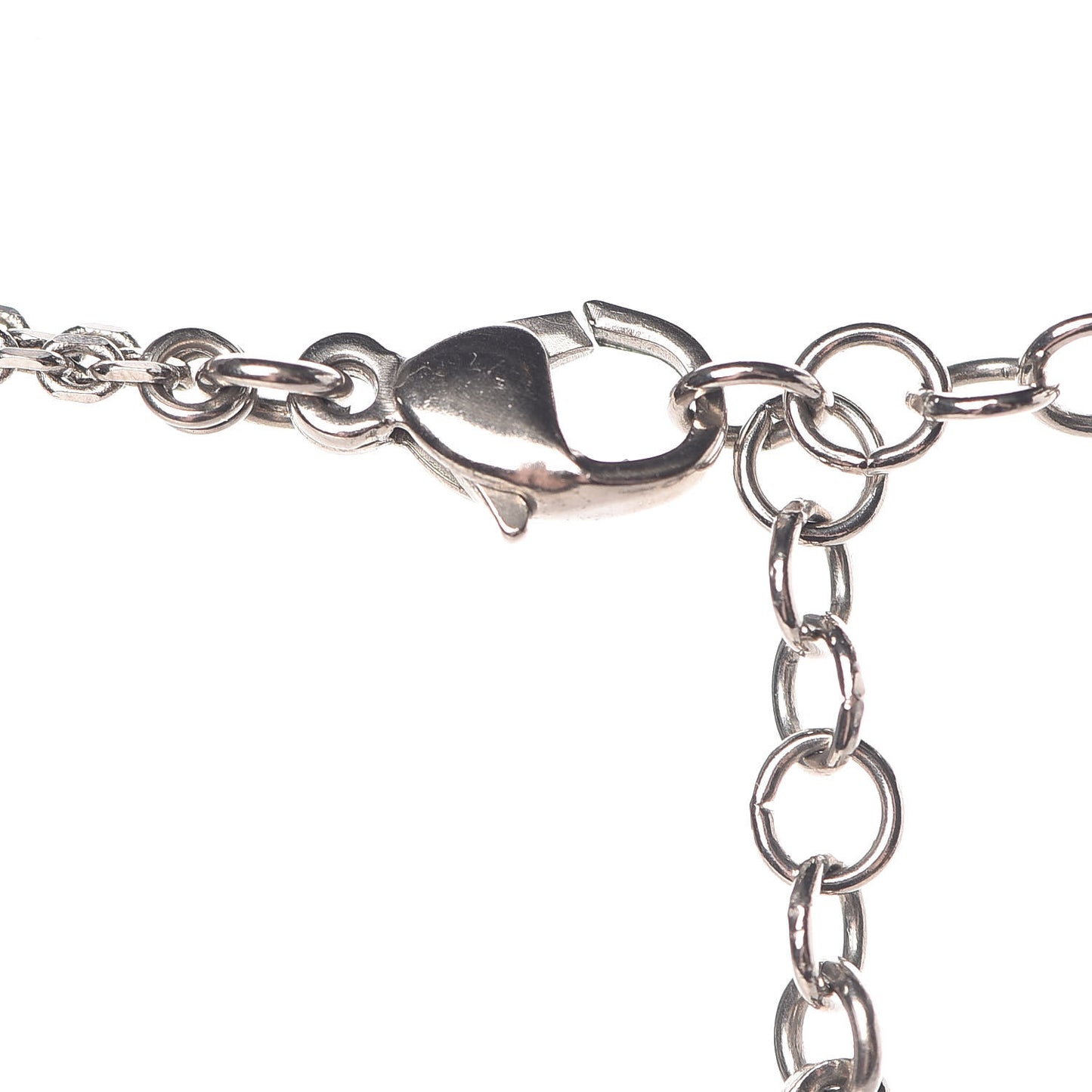 Ruthenium Baguette Crystal CC Necklace Black