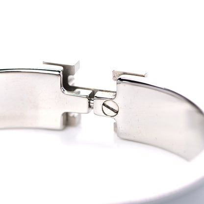Hermes Enamel Narrow Clic Clac H Bracelet PM Bleu Lin 6 of 7