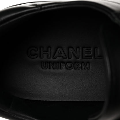 Chanel Calfskin Mens CC Cap Toe Sneakers 40 Black 6 of 6