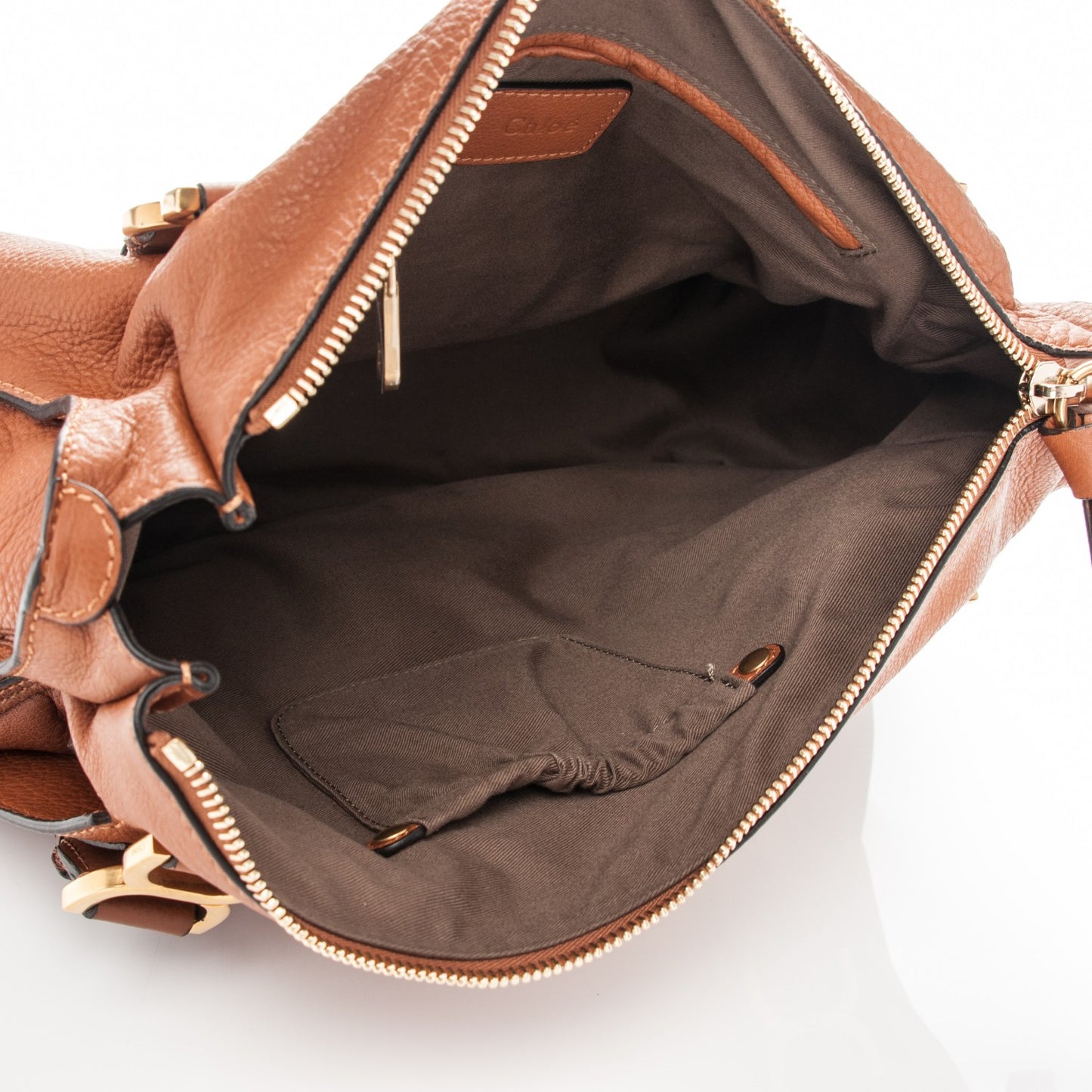 Calfskin Large Marcie Satchel Tan