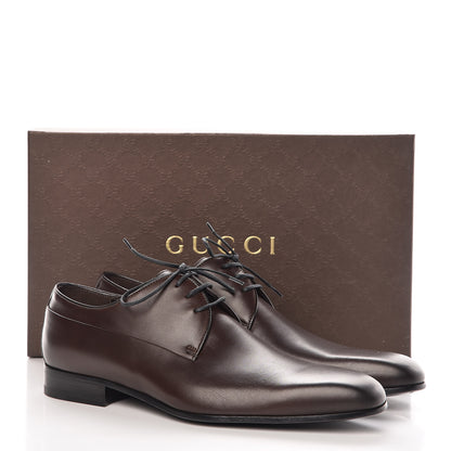 Gucci Calfskin Mens Lifford Lace Up Oxfords 41 Cocoa 11 of 11