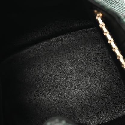 Bulgari Metallic Karung Serpenti Forever Bucket Bag Emerald Green 9 of 17