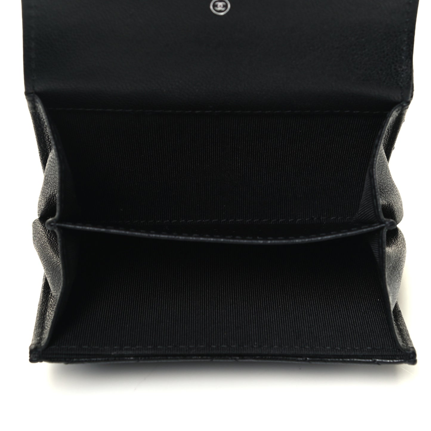 Sheepskin Chevron Quilted Reissue Card Holder Wallet So Black