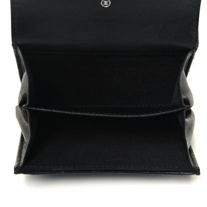Chanel Sheepskin Chevron Quilted Reissue Card Holder Wallet So Black 4 of 4