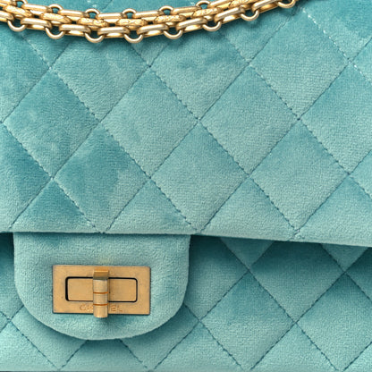 Chanel Velvet Quilted 2.55 Reissue 225 Flap Light Blue 8 of 11