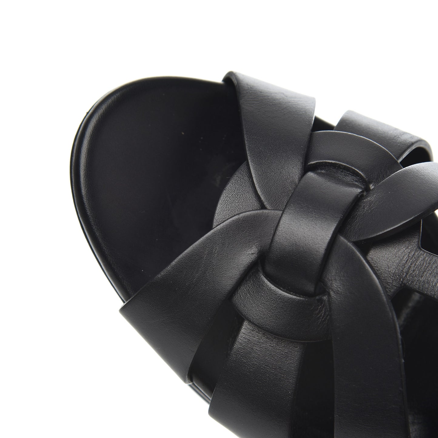 Calfskin Tribute 75 Platform Sandals 37 Black