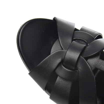 Saint Laurent Calfskin Tribute 75 Platform Sandals 37 Black 9 of 19