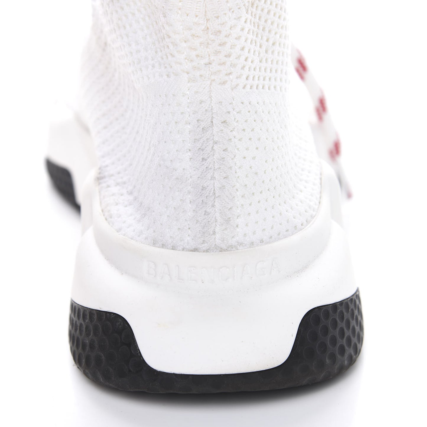 Knit Womens Speed Lace Up Sneakers 36 White
