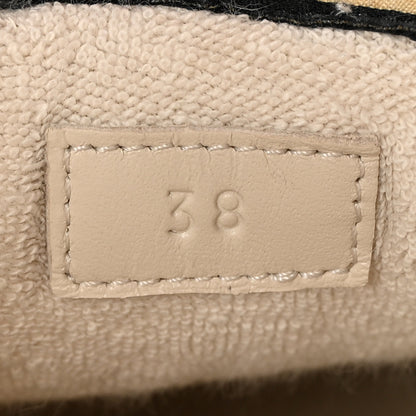 Gucci Calfskin GG Supreme Crystals Web Screener Sneakers 38 Beige Ebony Wild Rose 9 of 15