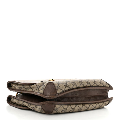 Gucci GG Supreme Monogram Web Neo Vintage Double Flap Messenger Bag Beige New Acero 4 of 10
