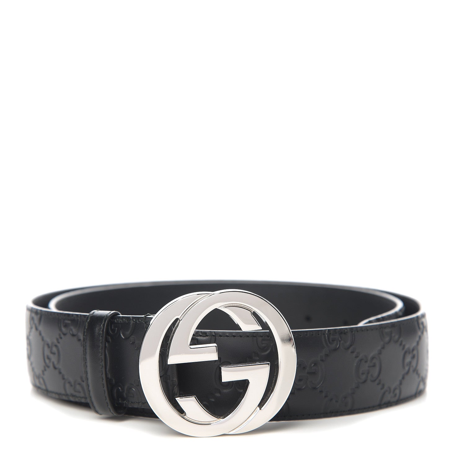 Gucci Guccissima Signature Interlocking G 40mm Belt 100 40 Black 1 of 6