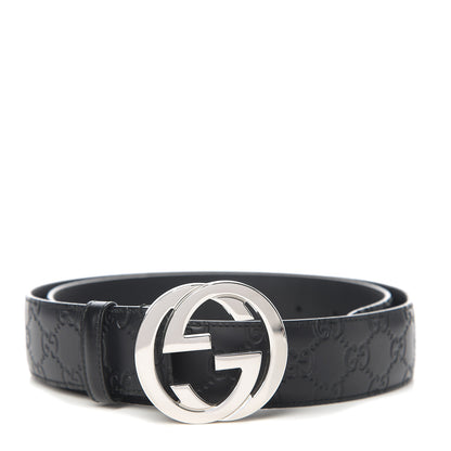Gucci Guccissima Signature Interlocking G 40mm Belt 100 40 Black 1 of 6