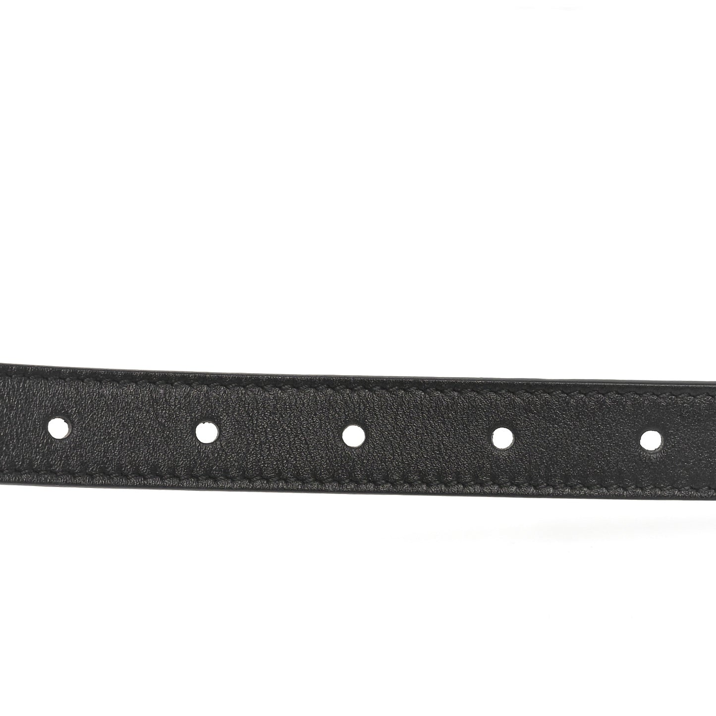 Calfskin Pearl Double G 20mm Belt 100 40 Black Cream