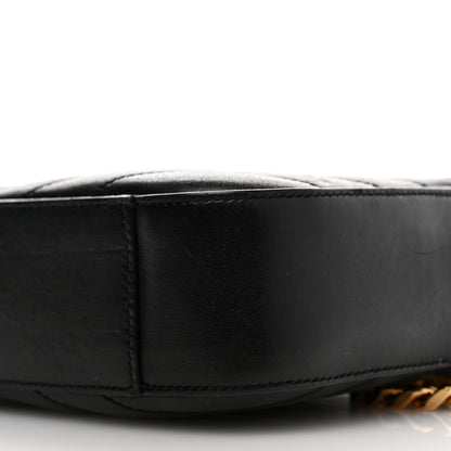 Saint Laurent Lambskin Matelasse Chevron Classic Monogram Shoulder Bag Black 10 of 10